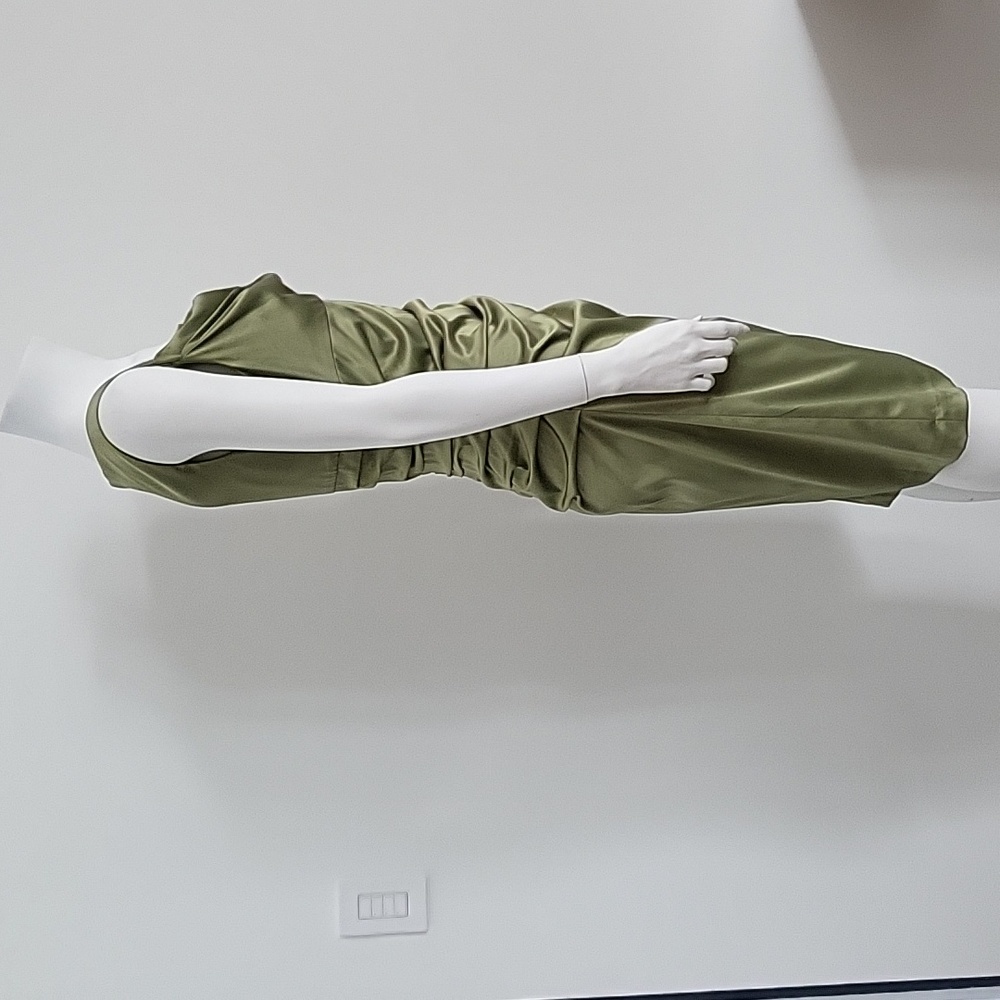 Satin Green Dress - Picture 2 of 5